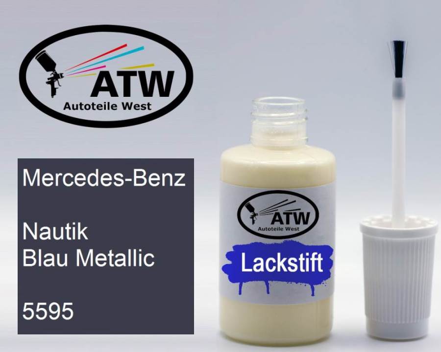 Mercedes-Benz, Nautik Blau Metallic, 5595: 20ml Lackstift, von ATW Autoteile West.